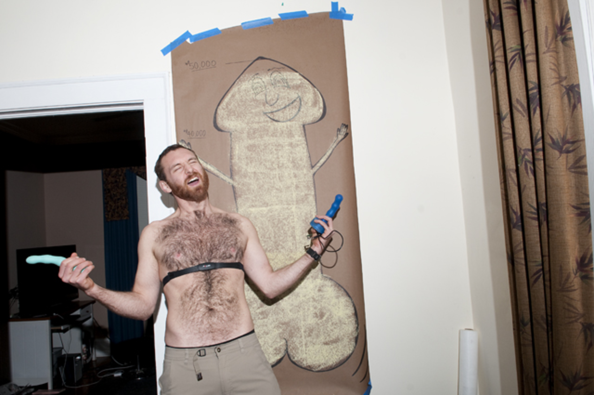 Comingle is the Atlanta based startup making sex toys. Photo by Joeff Davis. 

VIBRATE HIGHER: Comingle co-founder Andrew Quitmeyer celebrates the success of their Indiegogo campaign in early 2015.