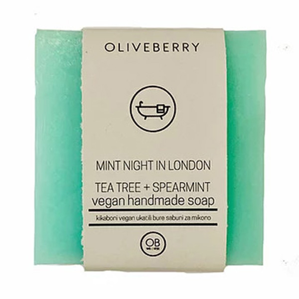 Oliveberry Handmade Vegan Soap Mint Night In London