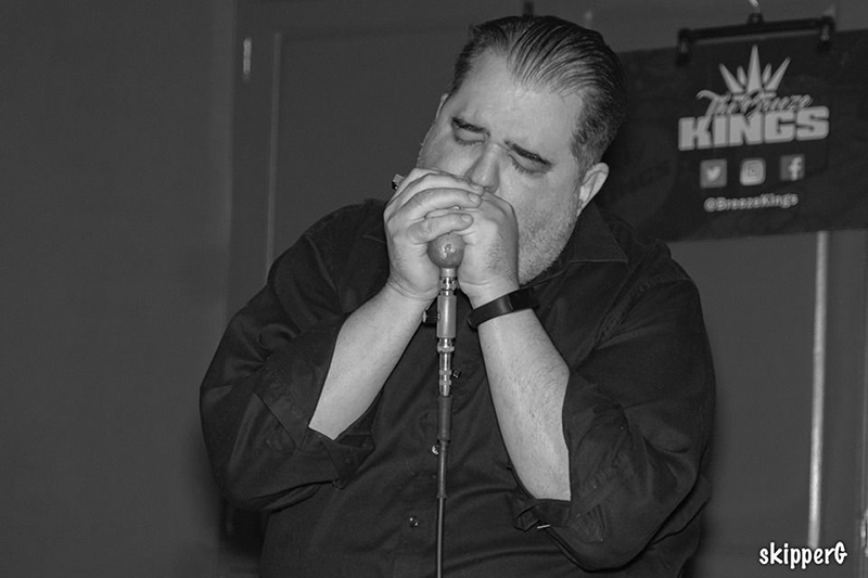 BREEZIN’ FOR A REASON: It’s three nights of local blues paying tribute to The Breeze Kings’ Carlos Capote, April 28, 29, 30. Photo credit: Skipper G